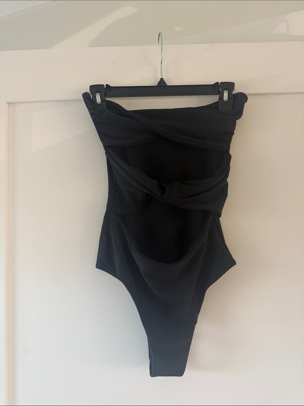 Mikoh Black Strapless One-Piece Swimsuit with cut outs. Never worn